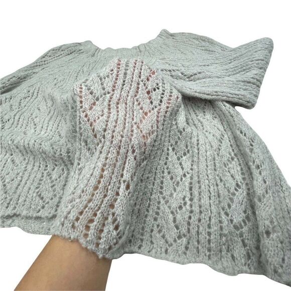 Free People Gray Crewneck Alpaca Wool Blend Sweater - Picture 5 of 8